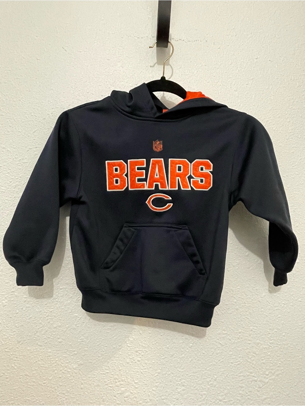 NFL Chicago Bears Logo Hoodie Sweater Pullover Kids Youth Size Medium 5/6